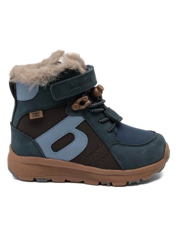 bisgaard Winterboots  in Dunkelblau/ Hellbraun