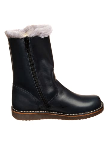 El Naturalista Leder-Winterstiefel in Dunkelblau