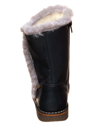 El Naturalista Leder-Winterstiefel in Dunkelblau
