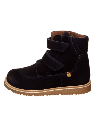 El Naturalista Leder-Winterboots in Dunkelblau