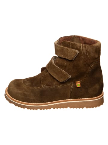 El Naturalista Leder-Winterboots in Khaki