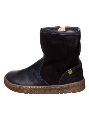 El Naturalista Leren winterboots donkerblauw