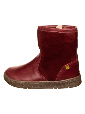 El Naturalista Leren winterboots donkerrood