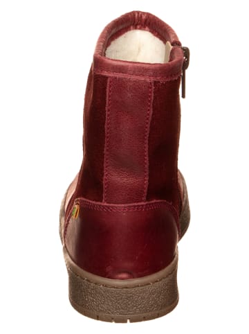 El Naturalista Leder-Winterboots in Dunkelrot