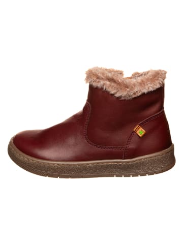 El Naturalista Leren winterboots donkerrood