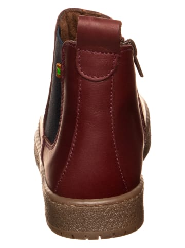 El Naturalista Leder Chelsea-Boots in Dunkelrot