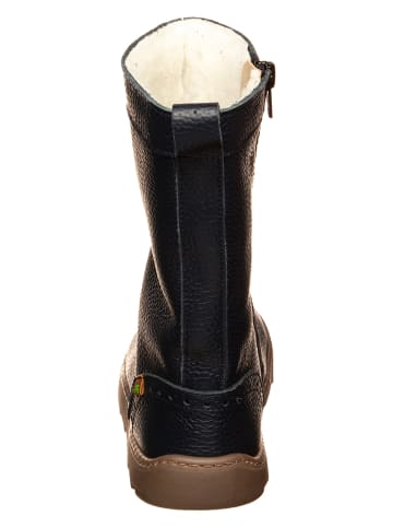 El Naturalista Leder-Winterstiefel in Dunkelblau