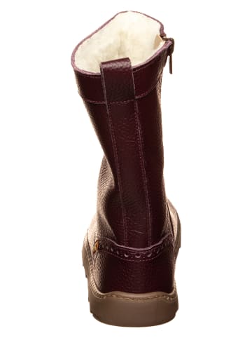 El Naturalista Leder-Winterstiefel in Dunkelrot