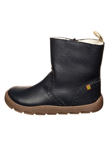 El Naturalista Leren winterboots donkerblauw