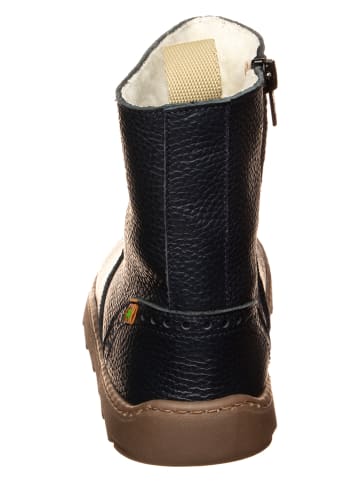 El Naturalista Leren winterboots donkerblauw