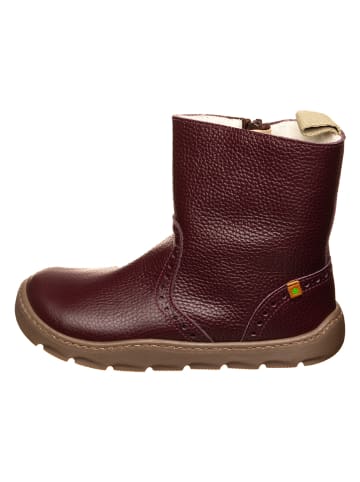 El Naturalista Leder-Winterboots in Dunkelrot
