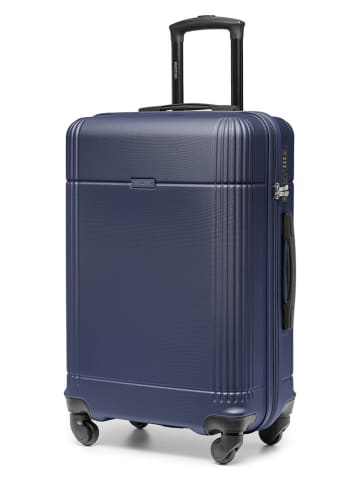 Puccini Hardcase-Trolley "Dublin" in Dunkelblau - (B)42 x (H)65 x (T)25 cm