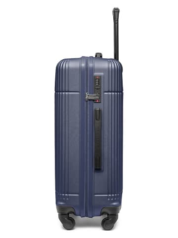 Puccini Hardcase-Trolley "Dublin" in Dunkelblau - (B)42 x (H)65 x (T)25 cm