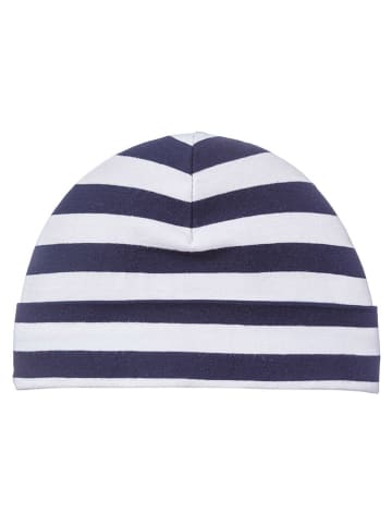 Döll Muts wit/donkerblauw