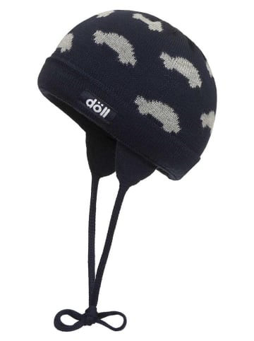 Döll Strikmuts donkerblauw/grijs