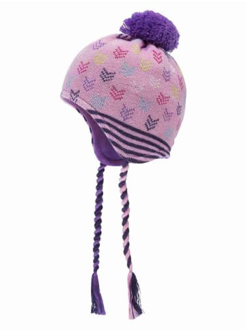 Döll Gebreide muts paars/lichtroze