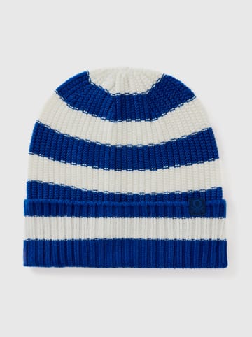 Benetton Mütze in Blau/ Weiß