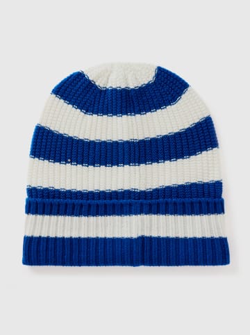 Benetton Mütze in Blau/ Weiß
