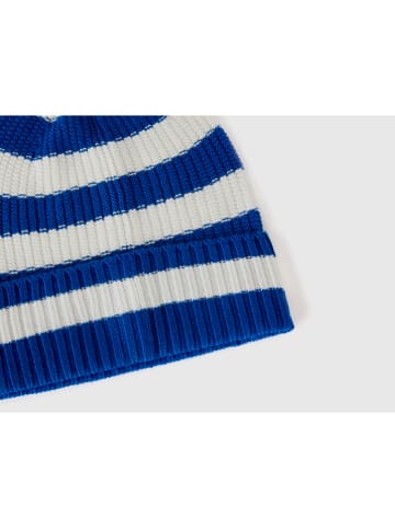 Benetton Muts blauw/wit