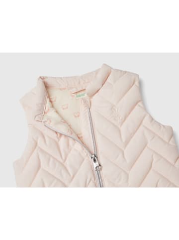 Benetton Doorgestikte bodywarmer lichtroze