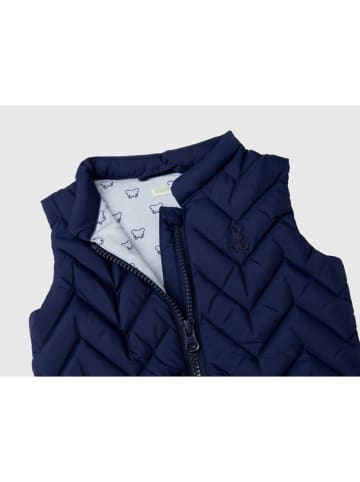 Benetton Doorgestikte bodywarmer donkerblauw