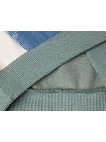 Benetton Sweatshirt in Grün/ Blau/ Creme