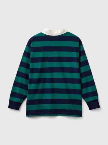 Benetton Poloshirt donkerblauw/groen