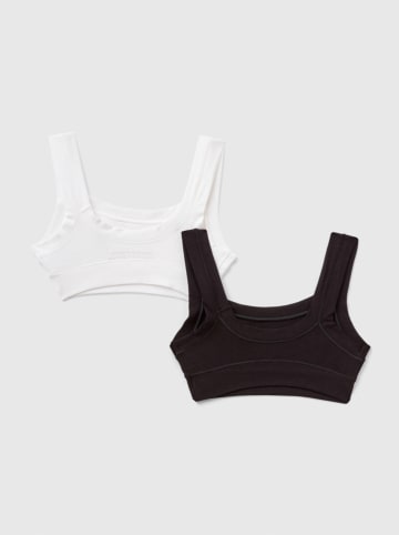 Benetton 2-delige set: bustiers zwart/wit