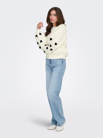 ONLY Sweatshirt in Creme