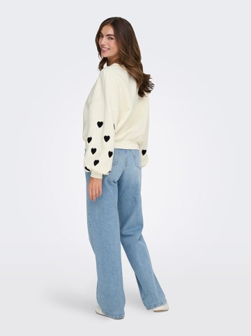 ONLY Sweatshirt in Creme