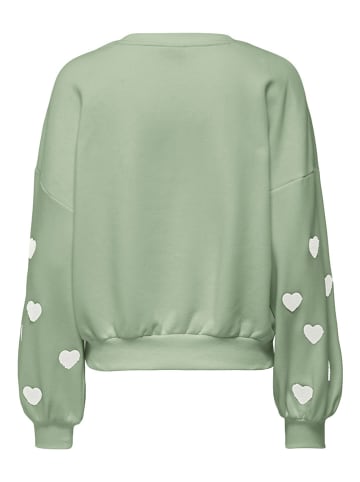 ONLY Sweatshirt in Hellgrün