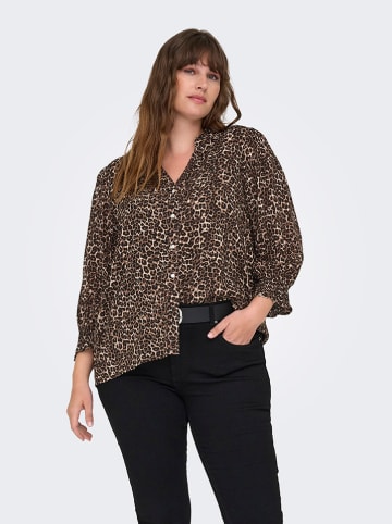 ONLY Bluse in Braun/ Schwarz