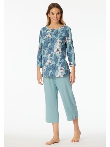 Schiesser Pyjama in Türkis
