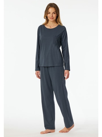 Schiesser Pyjama in Anthrazit