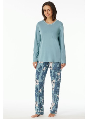 Schiesser Pyjama in Türkis