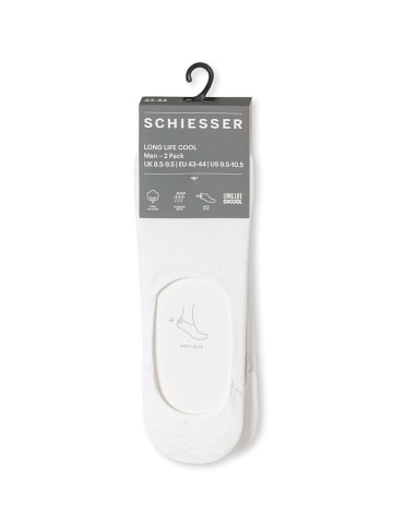 Schiesser 2er-Set: Füßlinge in Weiß
