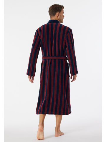 Schiesser Badjas rood/donkerblauw