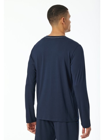 Schiesser Pyjamashirt donkerblauw