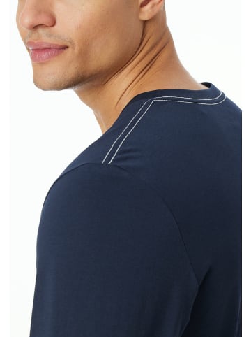 Schiesser Pyjamashirt donkerblauw