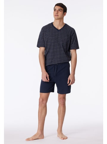 Schiesser Pyjama in Dunkelblau