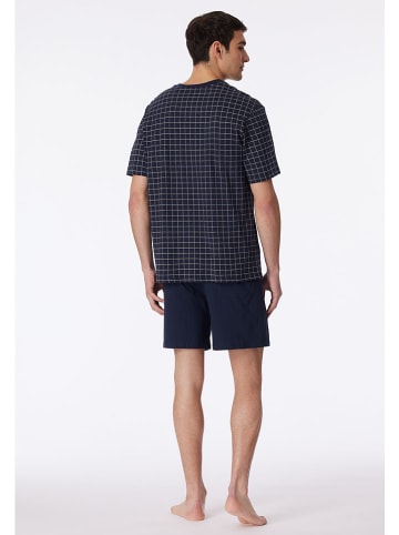 Schiesser Pyjama in Dunkelblau