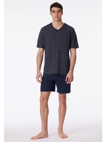 Schiesser Pyjama in Dunkelblau