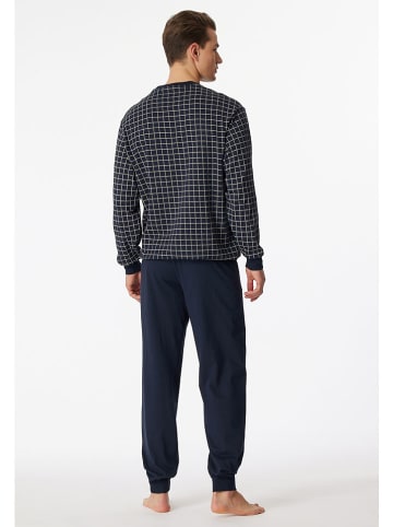 Schiesser Pyjama in Dunkelblau