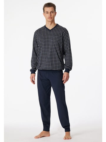 Schiesser Pyjama in Dunkelblau