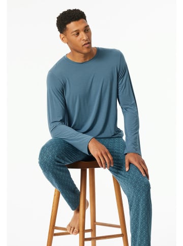 Schiesser Pyjama in Blau