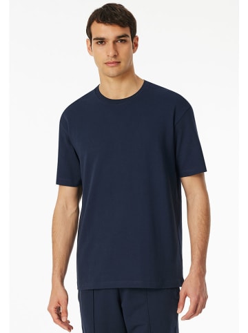 Schiesser Pyjamashirt donkerblauw