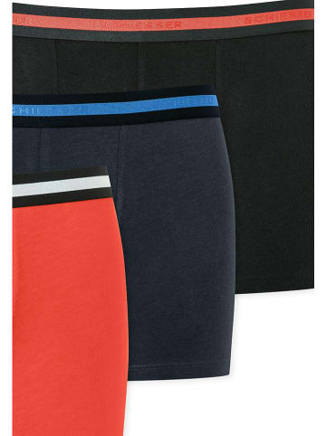 Schiesser 3er-Set: Boxershorts in Dunkelblau/ Schwarz/ Rot