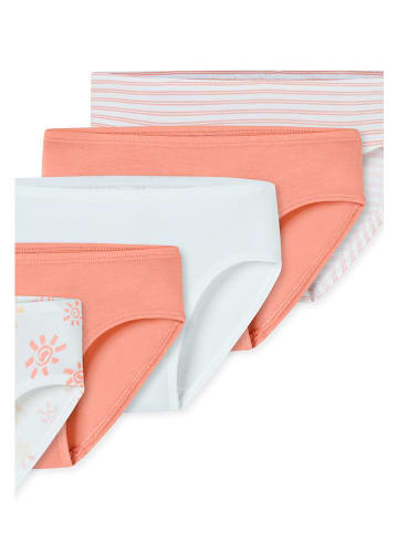 Schiesser 5er-Set: Slips in Orange/ Weiß