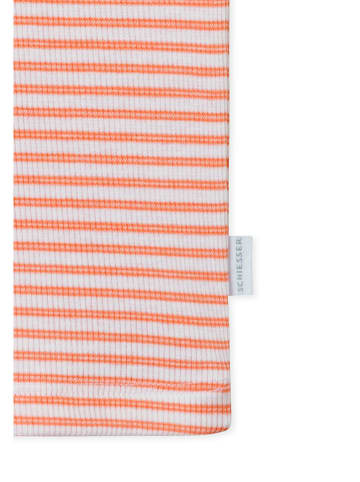 Schiesser Top in Weiß/ Orange