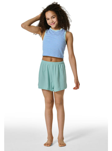 Schiesser Pyjama turquoise/lichtblauw